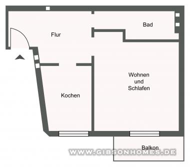 Grundriss Foto - Level Apartment in 40210 Dsseldorf Stadtmitte