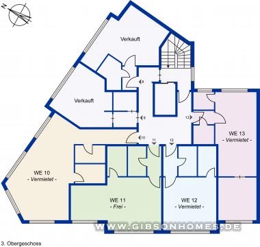 Stockwerk-Plan - Wohnungen in 40225 Dsseldorf Bilk